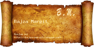 Bajza Margit névjegykártya